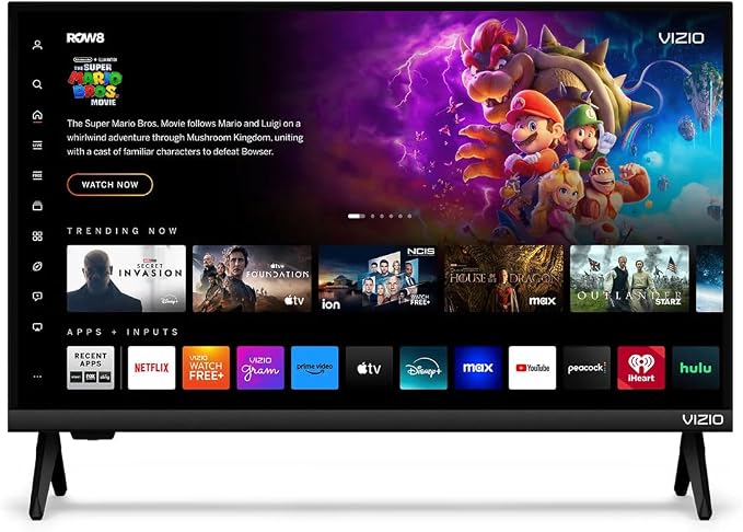 VIZIO 24 Inch V Series LED Smart HD TV 720p Bluetooth Compatible, Works with Airplay 2 and Google Cast, with DTS Virtual X and WiFi 5 Dual-Band (VHD24M-08) (Renewed) by Amazon+Renewed
