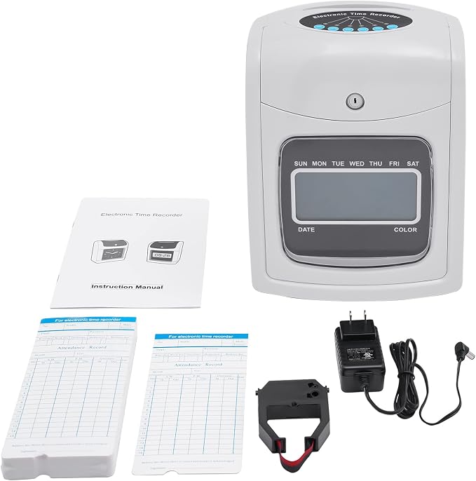 Starter Time Clock Bundle, Electronic Calculating Time Clock Employees in/Out - Image 7