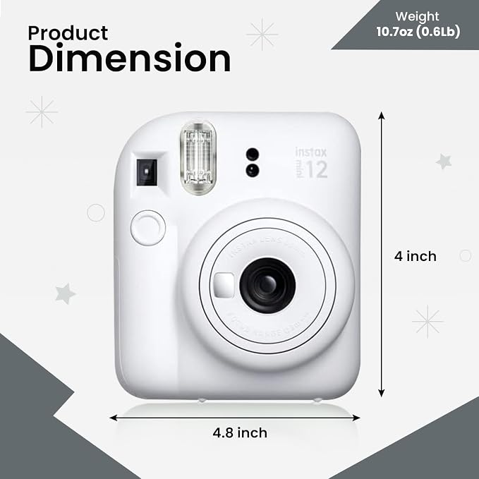 Fujifilm Instant Mini 12 Camera + Accessory Bundle & Custom Case + Fuji Instant - Image 6