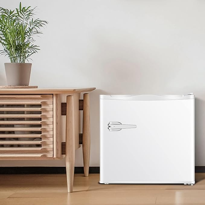 Antarctic Star 1.2 Cu.Ft Mini Upright Freezer, Compact Refrigerator with Adjustable Thermostat & Removable Shelves, Freestanding Small Freezer for Home Kitchen Office Garage, White - Image 7
