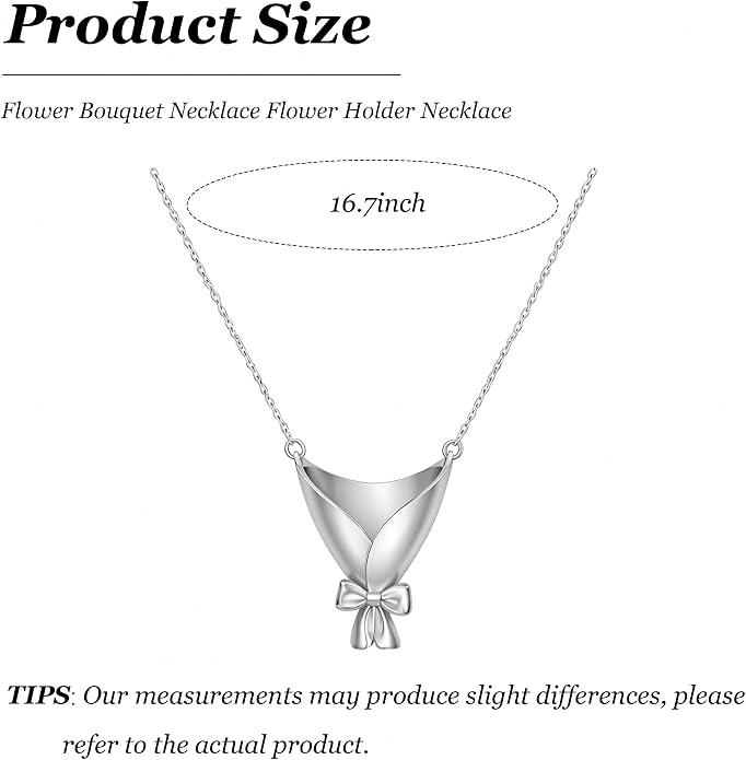 Wearable Flower Vase Necklace for Women, DIY Flower Bouquet Pendant Floral - Image 4