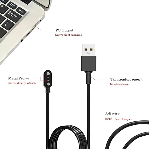 2 Pack Smart Watch Magnetic Charging Cable - Image 2