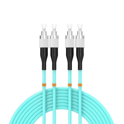FC/UPC-FC/UPC Fiber Patch Cable OM3 100Meter/328ft 10GB Multimode Jumper Duplex by Buacoz