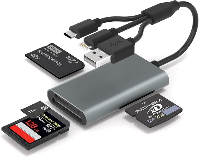 Memory Stick Pro Duo Adapter - 4 in 1 SD/TF/MS/XD Card Reader by Ardaddyn