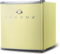 ICEBOX 1.7 Cu. Ft. Compact Refrigerator, ENERGY STAR Certified Small Refrigerator, Single Door Mini Fridge with Chiller Compartment, R600a Refrigerant, IBCR17SUN, Sun Yellow by ICEBOX