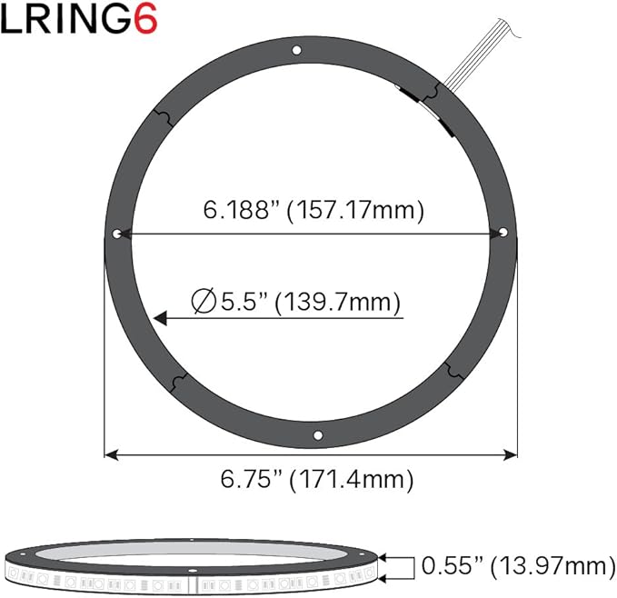 DS18 LRING6 6.5” RGB LED Speaker Ring – Waterproof Multi-Color LED Light Ring - Image 3