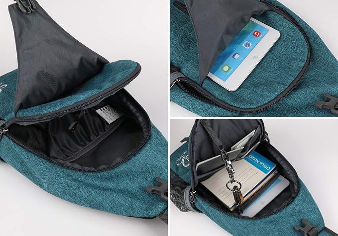 WATERFLY Crossbody Sling Backpack Sling Bag Travel Hiking Chest Bags Daypack - Image 3