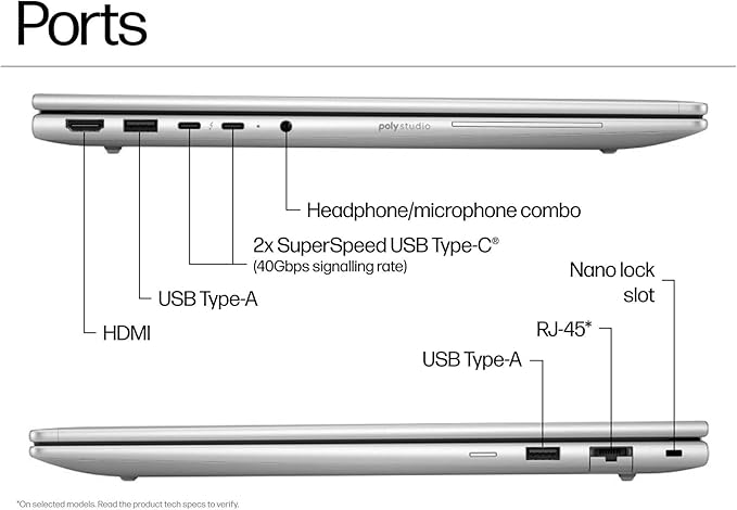 HP EliteBook 6 G1i Laptop Computer, Ultra 7 255U, 16GB DDR5, 512GB SSD | Idea for Business Daily Work, Lifetime Office 365, Backlit Keyboard, Thunderbolt 4, Windows 11 Pro, Pale Silver - Image 4