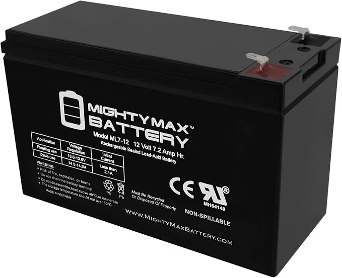 Mighty Max Battery 12V 7Ah Battery Replacement by Mighty+Max+Battery