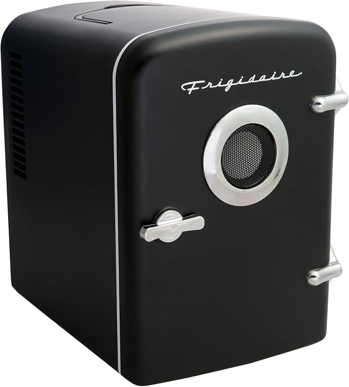 Frigidaire 6 Can Retro Mini Portable Personal Fridge/Cooler for Home, Office or Dorm (Built-in Bluetooth Speaker) by Unknown
