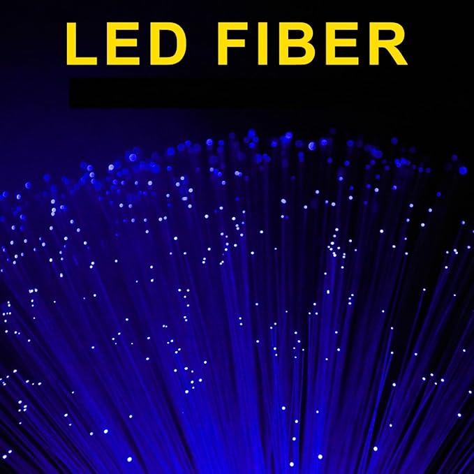 12 Pack Blue Glow Fiber Optic Wands Bulk Light Up Wand Glow Sticks - Image 4