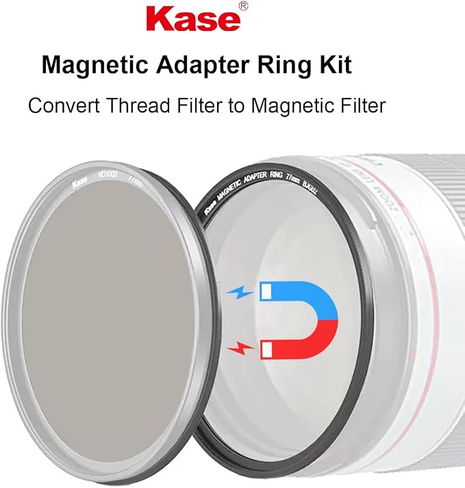 Kase 58mm Magnetic Lens and Filter Adapter Ring Kit - Image 2