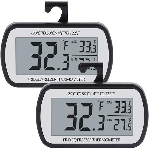 AEVETE Refrigerator Thermometer Digital Fridge Freezer Thermometer by AEVETE