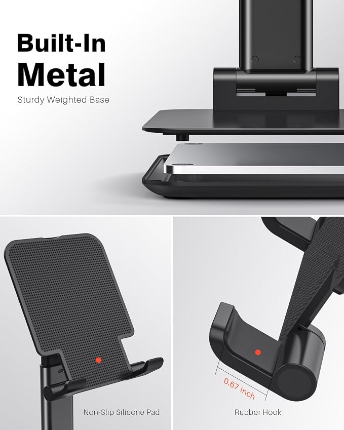 Anozer Tablet Stand Foldable & Adjustable, Portable Monitor Stand 5.55*3.94" - Image 5