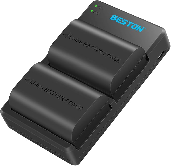 BESTON 2-Pack LP-E6N Batteries & Dual Battery Charger by BESTONPOWERUS