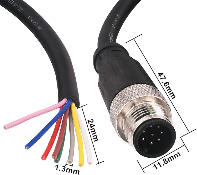 M12 Sensor Connector Aviation Cable - Image 3
