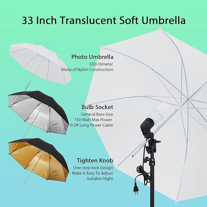 Photography Lighting Kit with Backdrops, 8.5 x 10 ft Backdrop Stand, Softbox - Image 5