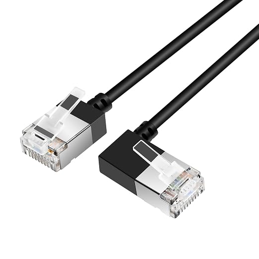 Flexible Cat 6 Ethernet Cable 90° Right Angled 1.6 Feet, Ultra Thin & Slim Rj45 - Image 3