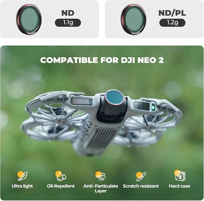 Freewell ND16/PL Filter for DJI Neo 2 - Image 2