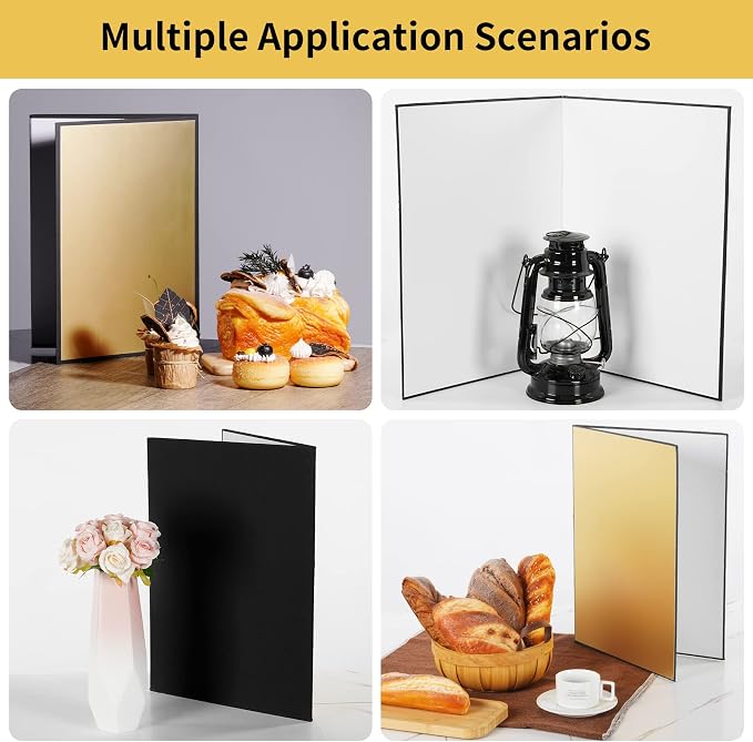 Meking 17" x 12"/43 x 30cm Light Reflector Photography Cardboard, 3-in-1 Studio - Image 3