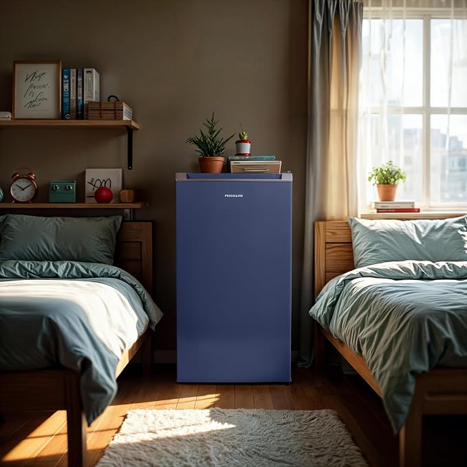 Frigidaire Mini Refrigerator, Compact Freezer Compartment, Adjustable Thermostat Control, Reversible Door, Contemporary Series, 3.2 cu ft, Blue - Image 11