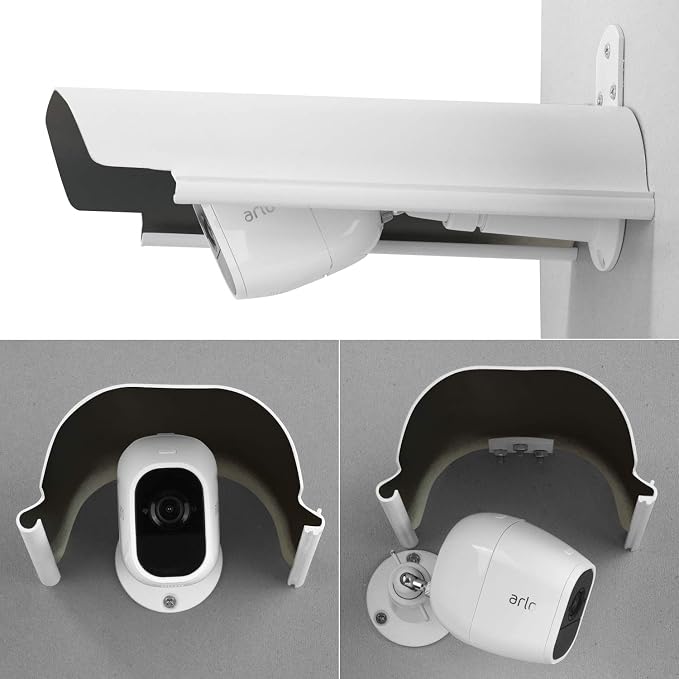 2 Pack Universal Sun Rain Shade Camera Cover Shield, Protective Roof - Image 5