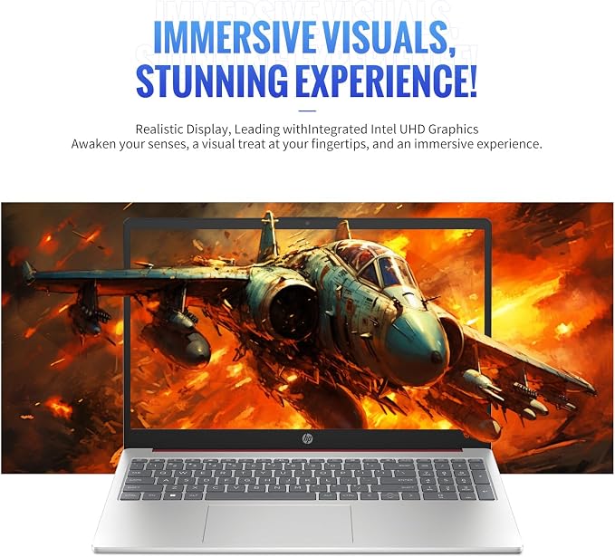 HP Essential 15.6" Anti-Glare HD Laptop, Intel Quad-core Processor, 16GB RAM, 256GB Storage(128GB UFS+128GB Flash Drive), Office 365 1-Year, Upto 11 hrs Long Battery, Win11 S, (Scarlet Red) - Image 2