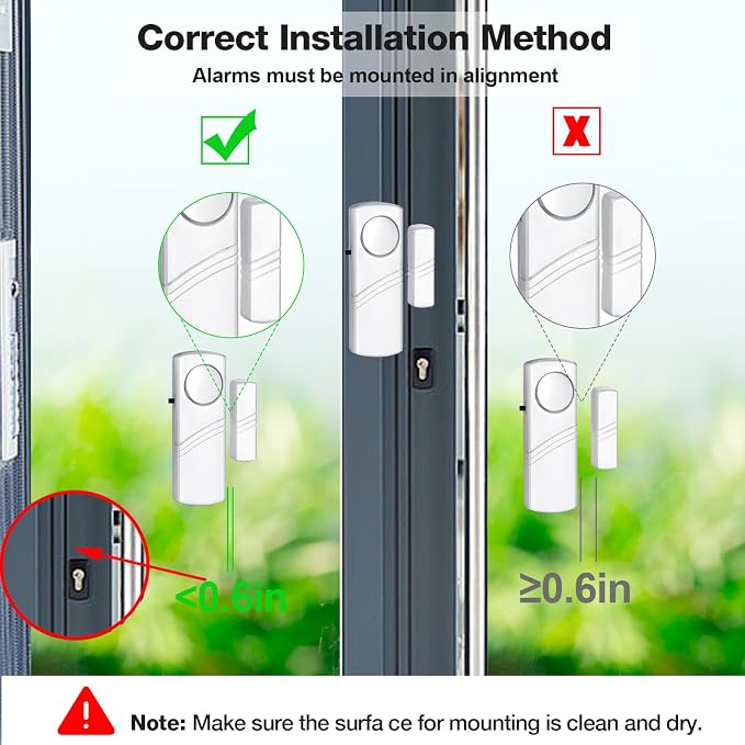 Security Door Window Alarm, Wireless Sensor Door Window Burglar Alarm, Door - Image 5
