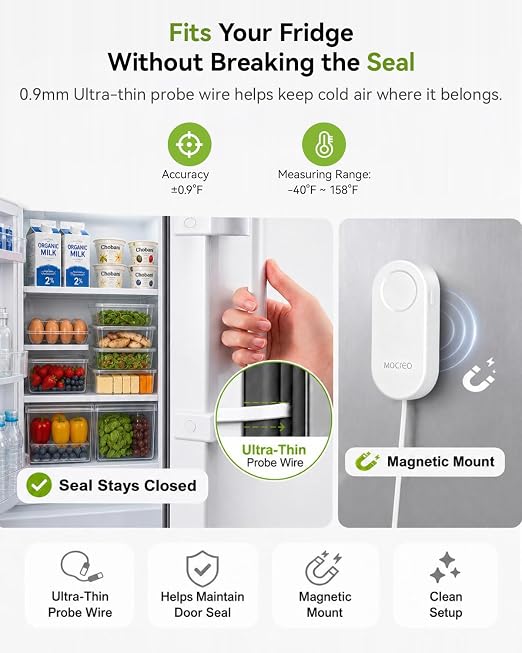 MOCREO WiFi Thermometer Freezer Alarm, Email Alert, App Notification, Data - Image 5