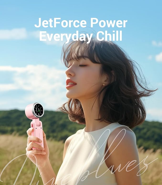 Diveblues Portable Handheld Turbo Fan, 5 Gear Wind, Battery Operated, Up to 12 Working Hours, 3 IN 1 Hand Fan with Air Turbo Tech Cooling Fan for Outdoor Activities, Travel, Working - Image 7