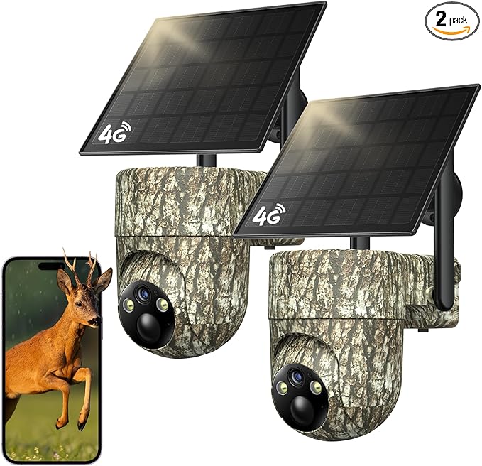 TKENPRO 4G LTE Cellular Trail Cameras, 360° View Live Streaming Game Camera by TKENPROPetTreatCamera