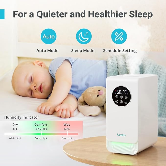 6L Smart Humidifier for Large Room, Warm & Cool Mist with Top Fill Design, Alexa & App Control, Essential Oil Compatible, Ideal for Bedroom and Plants - Image 4