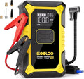 GOOLOO A3 Jump Starter with Air Compressor, 3000A Portable Car Battery Jumper Starter (9.0L Gas/6.5L Diesel) with 150PSI Auto-Shutoff Tire Inflator, 12V Supersafe Lithium Jump Box Car Booster, Yellow by GOOLOO