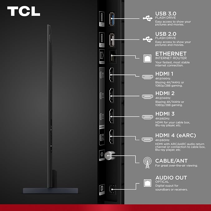 TCL 98 Inch Class QM7L Series | SQD-Mini-LED QLED Smart TV | 98QM7L, 2026 Model | 144Hz | Ultimate Color Ultra Brightness & Contrast | Google AI Bang & Olufsen | Voice Gaming Streaming Television - Image 22
