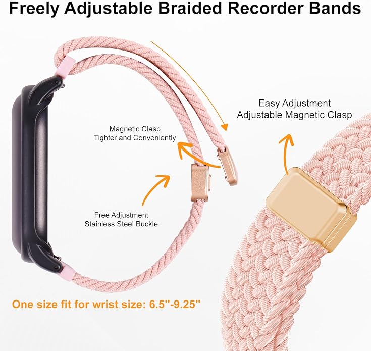 Adjustable Braided Wristband Compatible - Image 3