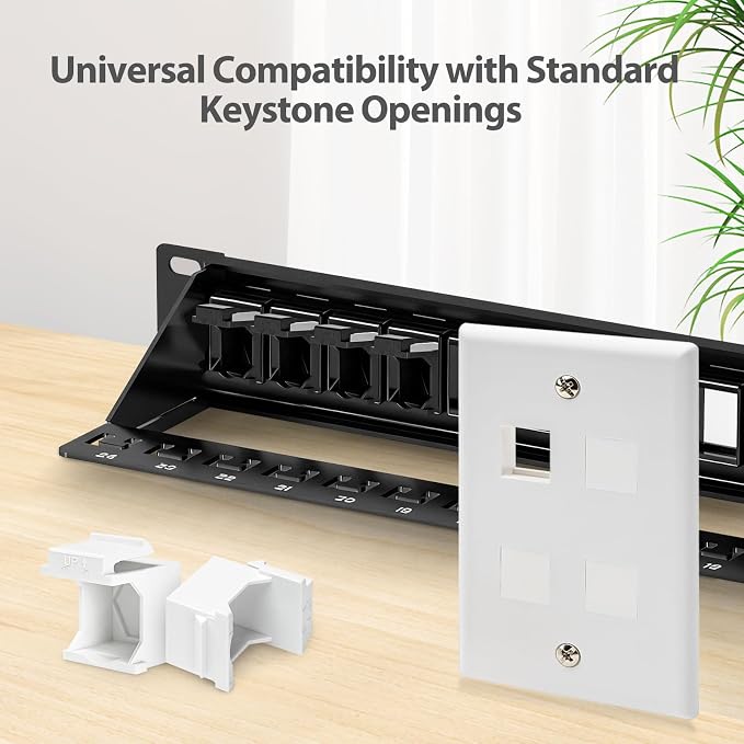10-Pack Blank Keystone Jack Insert - Image 4