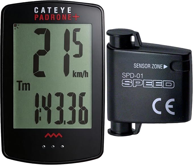 CATEYE Padrone Plus Bike Computer – Oversized Display Cyclocomputer, Wireless by CATEYE