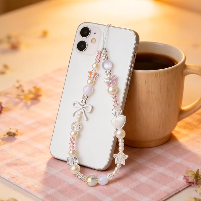 Beaded Camera Wrist Strap Cute Digital Camera Charm Lanyard, Phone Wristlet - Image 5