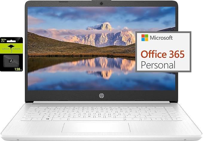 HP 14" Ultral Light Laptop for Students and Business, Intel Quad-Core, 8GB RAM, 192GB Storage(64GB eMMC+128GB Ghost Manta SD Card), 1 Year Office 365, USB C, Win 11 S - Image 8