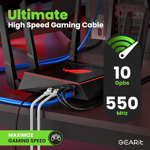 GEARit Cat6A Ethernet Cable 10Gbps Snagless Long Shielded SSTP, SFTP Shielded - Image 5