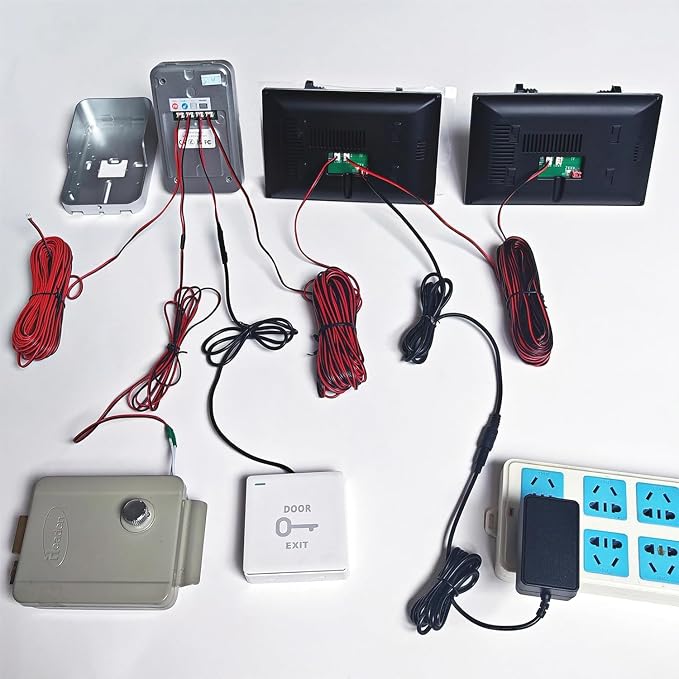 2 Wired Video Doorbell video Intercom System 1-Camera and 2-Monitor, 7 Inch - Image 4