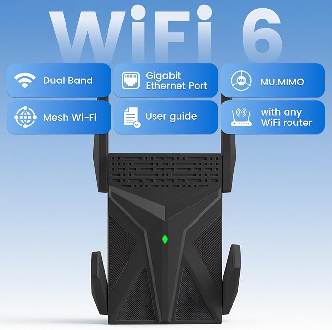 2026 AX1800 WiFi 6 Extender, WiFi Extender Signal Booster - Image 2