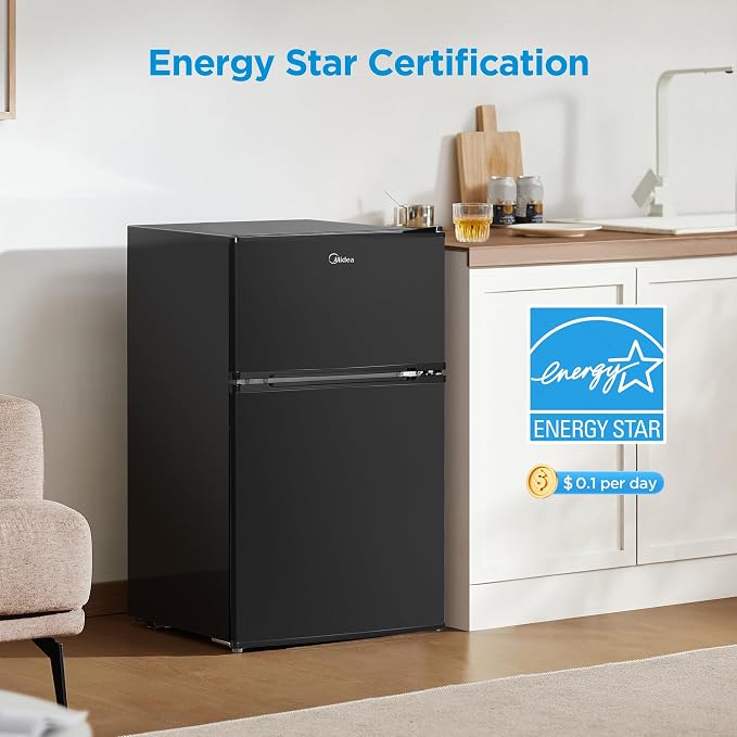 Midea 3.1 Cu.ft Mini Fridge with Freezer, Energy Star Certified, for Dorm - Image 5