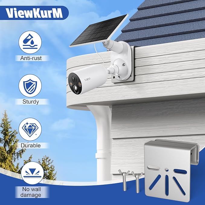 1 PCS ViewKurM Gutter Mount for Security Cameras, Stainless Steel Camera Mount - Image 6