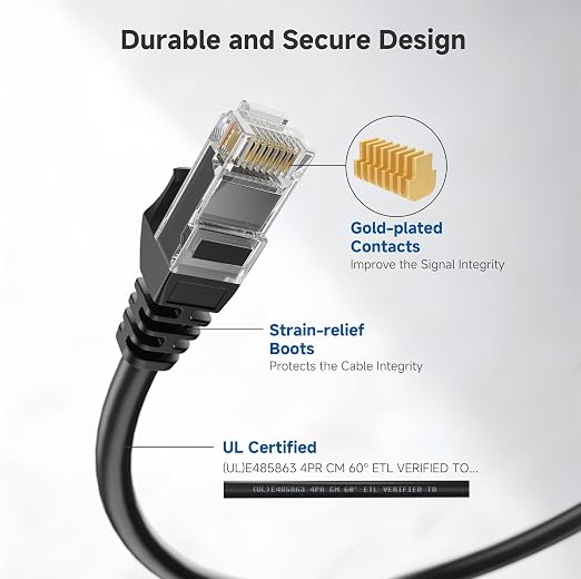 Cable Matters 10Gbps Snagless Short Cat 6 Ethernet Cable - 2ft - Image 4