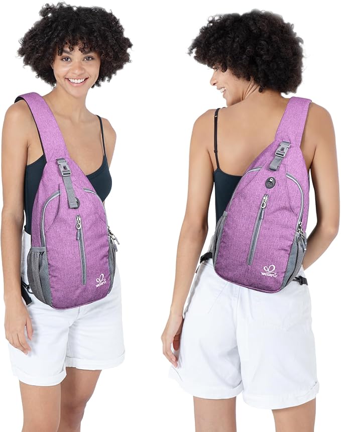 WATERFLY Small Hiking Sling Bag: Crossbody Sling Backpack Chest Bag Daypack - Image 6