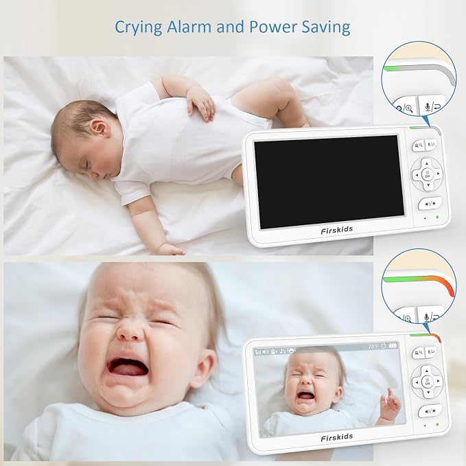 5" Baby Monitor with Dual Cameras and Audio - Image 5
