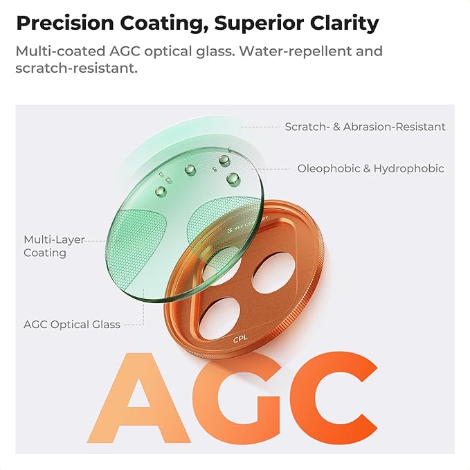 K&F CONCEPT FA301 Snap-On CPL Filter - Image 5