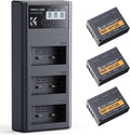 K&F CONCEPT 3-Pack NP-W126 Battery and Upgraded 3-Slot NP-W126S XT30III Battery by KFCONCEPT