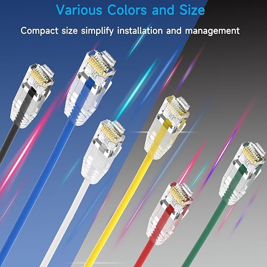 Cat6a Slim Ethernet Patch Cable 1 ft, Cat6a Patch Cable - Image 7